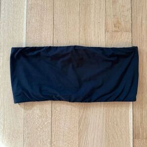 Black Strapless Bandeau Top